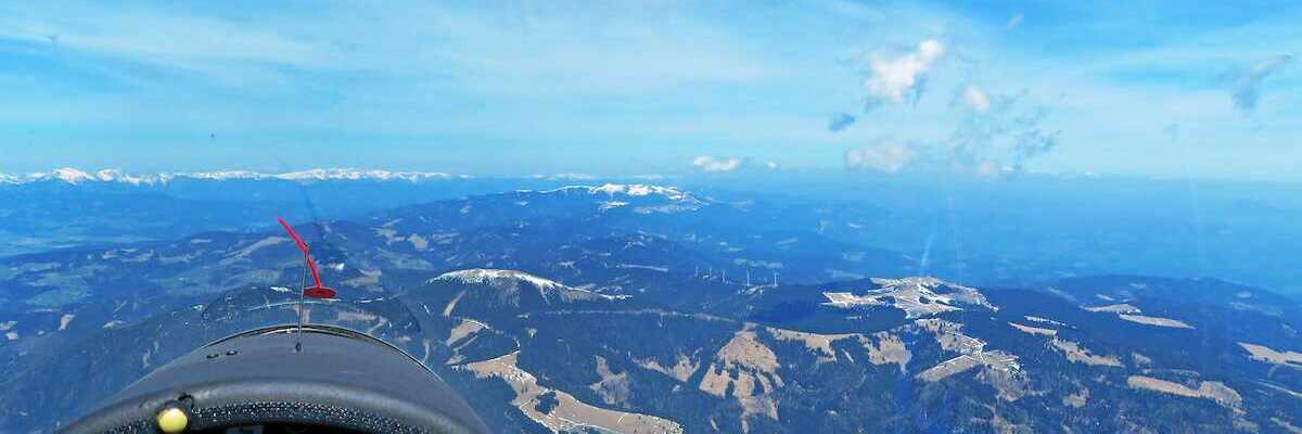 Flugwegposition um 11:17:39: Aufgenommen in der Nähe von Gemeinde Bad St. Leonhard im Lavanttal, Österreich in 2398 Meter